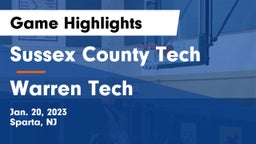 Sussex County Tech  vs Warren Tech Game Highlights - Jan. 20, 2023