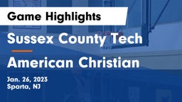 Sussex County Tech  vs American Christian Game Highlights - Jan. 26, 2023