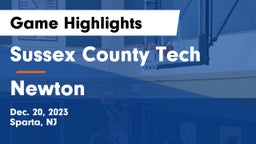 Sussex County Tech  vs Newton  Game Highlights - Dec. 20, 2023
