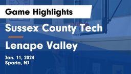 Sussex County Tech  vs Lenape Valley  Game Highlights - Jan. 11, 2024