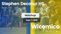 Matchup: Stephen Decatur HS vs. Wicomico  2018