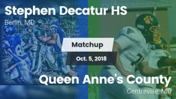 Matchup: Stephen Decatur HS vs. Queen Anne's County  2018