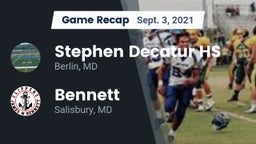 Recap: Stephen Decatur HS vs. Bennett  2021