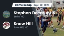 Recap: Stephen Decatur HS vs. Snow Hill  2023