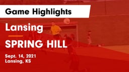 Lansing  vs SPRING HILL  Game Highlights - Sept. 14, 2021