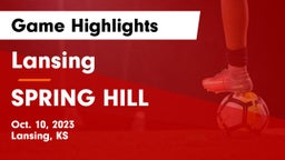 Lansing  vs SPRING HILL  Game Highlights - Oct. 10, 2023