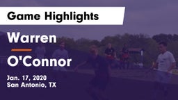 Warren  vs O'Connor  Game Highlights - Jan. 17, 2020