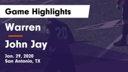 Warren  vs John Jay  Game Highlights - Jan. 29, 2020