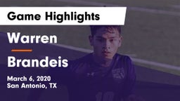 Warren  vs Brandeis  Game Highlights - March 6, 2020