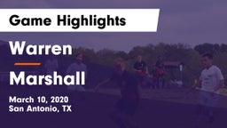 Warren  vs Marshall Game Highlights - March 10, 2020