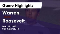 Warren  vs Roosevelt  Game Highlights - Dec. 18, 2020