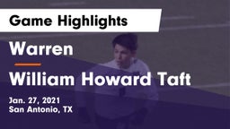 Warren  vs William Howard Taft  Game Highlights - Jan. 27, 2021