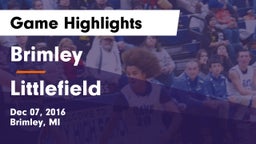 Brimley  vs Littlefield  Game Highlights - Dec 07, 2016