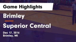 Brimley  vs Superior Central  Game Highlights - Dec 17, 2016