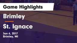 Brimley  vs St. Ignace Game Highlights - Jan 6, 2017
