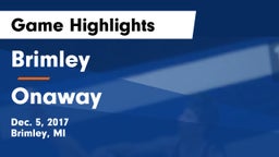Brimley  vs Onaway Game Highlights - Dec. 5, 2017