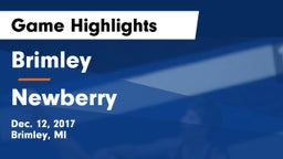 Brimley  vs Newberry Game Highlights - Dec. 12, 2017