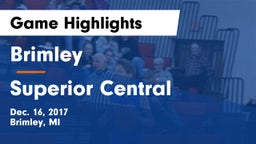 Brimley  vs Superior Central  Game Highlights - Dec. 16, 2017