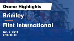 Brimley  vs Flint International Game Highlights - Jan. 6, 2018