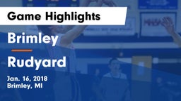 Brimley  vs Rudyard  Game Highlights - Jan. 16, 2018