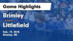 Brimley  vs Littlefield  Game Highlights - Feb. 19, 2018