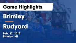 Brimley  vs Rudyard  Game Highlights - Feb. 27, 2018