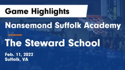 Nansemond Suffolk Academy vs The Steward School Game Highlights - Feb. 11, 2022