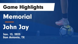 Memorial  vs John Jay  Game Highlights - Jan. 13, 2023