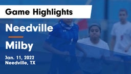 Needville  vs Milby  Game Highlights - Jan. 11, 2022