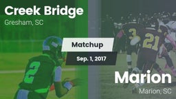 Matchup: Creek Bridge High Sc vs. Marion  2017
