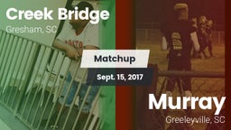 Matchup: Creek Bridge High Sc vs. Murray  2017