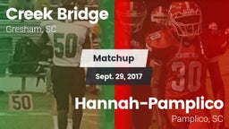 Matchup: Creek Bridge High Sc vs. Hannah-Pamplico  2017