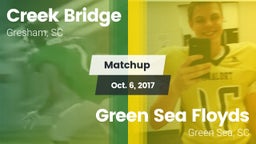 Matchup: Creek Bridge High Sc vs. Green Sea Floyds  2017