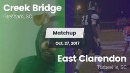 Matchup: Creek Bridge High Sc vs. East Clarendon  2017