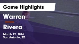 Warren  vs Rivera  Game Highlights - March 29, 2024