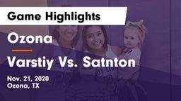 Ozona  vs Varstiy Vs. Satnton  Game Highlights - Nov. 21, 2020