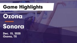 Ozona  vs Sonora  Game Highlights - Dec. 15, 2020