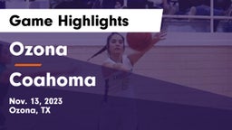 Ozona  vs Coahoma  Game Highlights - Nov. 13, 2023