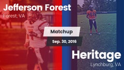 Matchup: Jefferson Forest vs. Heritage  2016