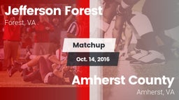 Matchup: Jefferson Forest vs. Amherst County  2016