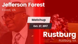 Matchup: Jefferson Forest vs. Rustburg  2017