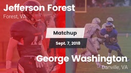 Matchup: Jefferson Forest vs. George Washington  2018