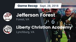 Recap: Jefferson Forest  vs. Liberty Christian Academy 2018