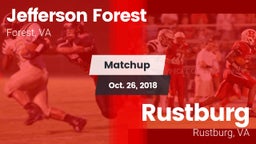 Matchup: Jefferson Forest vs. Rustburg  2018