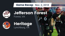Recap: Jefferson Forest  vs. Heritage  2018