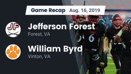 Recap: Jefferson Forest  vs. William Byrd  2019
