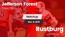 Matchup: Jefferson Forest vs. Rustburg  2019