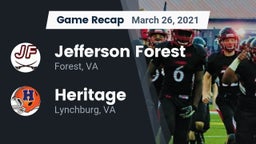 Recap: Jefferson Forest  vs. Heritage  2021