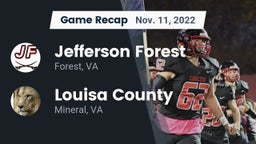 Recap: Jefferson Forest  vs. Louisa County  2022