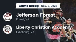 Recap: Jefferson Forest  vs. Liberty Christian Academy 2023